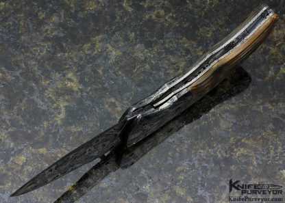 Shane Taylor Custom Knife Sole Authorship Mosaic "Dragons" Damascus Linerlock - Image 6