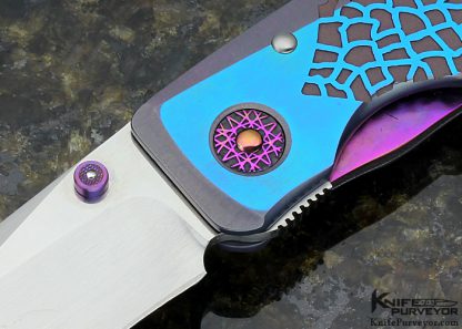 Michael Walker Custom Machined Anodized Titanium Linerlock - Image 2