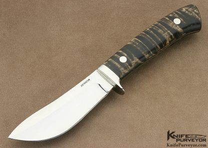 George Herron Custom Knife Tiger Maple Deep Belly Skinner