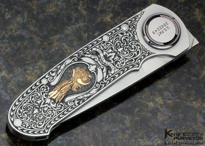 Paul Poehlmann Custom Knife Ron Skaggs Engraved Axial Locking Mechanism - Image 4