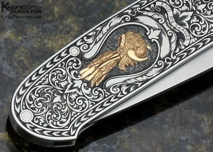 Paul Poehlmann Custom Knife Ron Skaggs Engraved Axial Locking Mechanism - Image 6