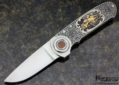 Paul Poehlmann Custom Knife Ron Skaggs Engraved Axial Locking Mechanism