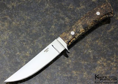 George Herron Custom Knife Wood Upswept Hunter