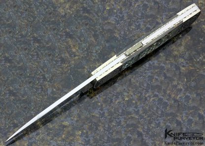 Harvey McBurnette Custom Knife Sole Authorship Engraved Abalone Shell Front Lock - Image 4