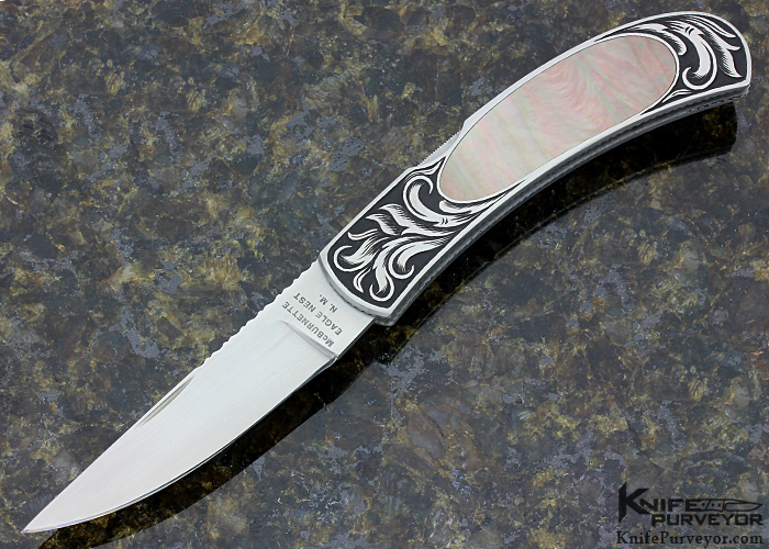 Harvey Custom Knife Sole Authorship Engraved Black Lip