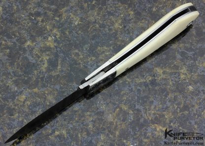 Jerry Fisk Custom Knife Sole Authorship Engraved & Damascus Slip Joint - Image 5