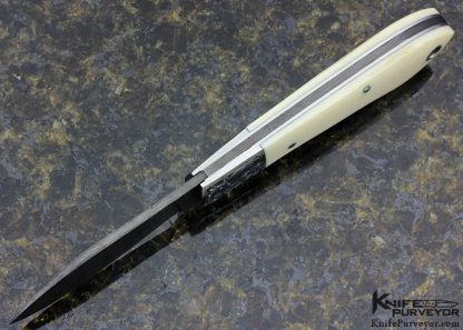 Jerry Fisk Custom Knife Sole Authorship Engraved & Damascus Slip Joint - Image 4