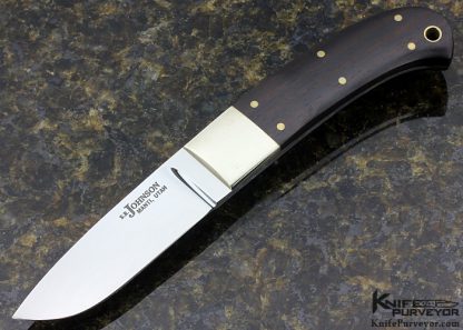 S.R. Johnson Custom Knife African Blackwood Small Hunter Without Sheath