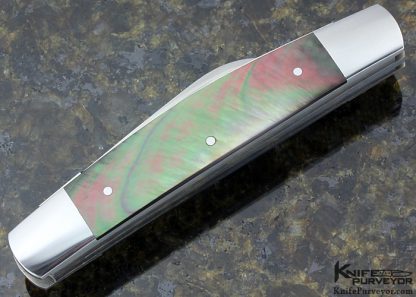 Eugene Shadley Custom Knife 3 Blade Black Lip Tahitian Pearl Shell Slip Joint - Image 5