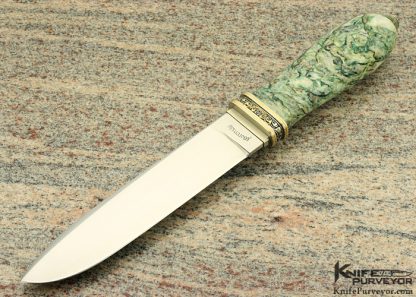 Buster Warenski Custom Knife Julie Warenski Engraved Carved Jade San Francisco Dagger