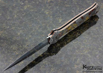 Joe Kious Custom Knife Jon Robyn Engraved "Jack The Ripper" Lockback Dagger - Image 10