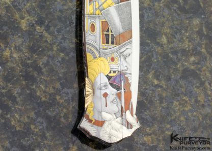 Joe Kious Custom Knife Jon Robyn Engraved "Jack The Ripper" Lockback Dagger - Image 13