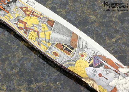 Joe Kious Custom Knife Jon Robyn Engraved "Jack The Ripper" Lockback Dagger - Image 14