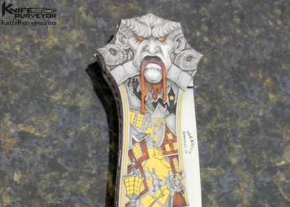 Joe Kious Custom Knife Jon Robyn Engraved "Jack The Ripper" Lockback Dagger - Image 12