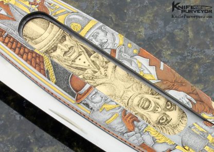 Joe Kious Custom Knife Jon Robyn Engraved "Jack The Ripper" Lockback Dagger - Image 8
