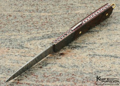 Howard Hitchmough Custom Knife Damasteel, Devin Thomas "Spirogrpah" Damascus & Desert Ironwood Midlock - Image 5