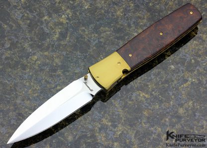 Don Maxwell Custom Knife Titanium & Desert Ironwood Linerlock Dagger