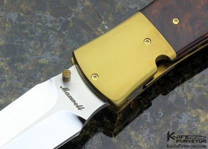 Don Maxwell Custom Knife Titanium & Desert Ironwood Linerlock Dagger - Image 2