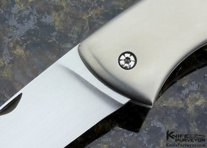 Ron Newton Custom Knife Fluted Titanium Slip Joint - Image 2