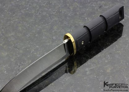 Al Mar Custom Knife Brass & Checkered Composition Fixed Blade - Image 4