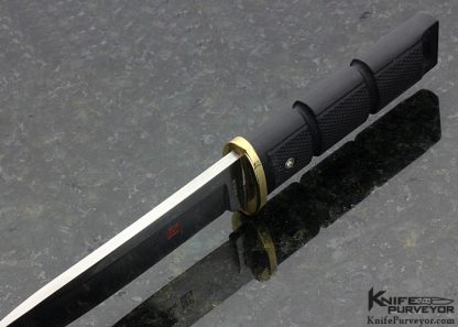 Al Mar Custom Knife Brass & Checkered Composition Fixed Blade - Image 3