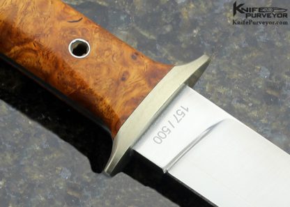 Al Mar Custom Knife Burlwood & Nickel Silver 25th Anniversary "Shiva" 157/500 - Image 3