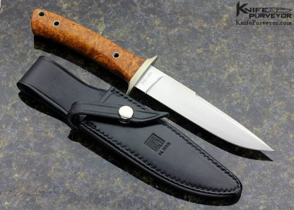 Al Mar Custom Knife Burlwood & Nickel Silver 25th Anniversary "Shiva" 157/500 - Image 6