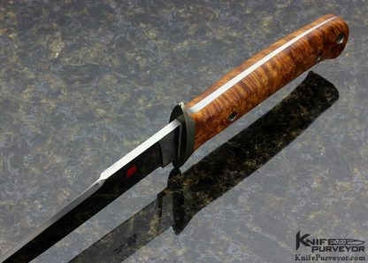 Al Mar Custom Knife Burlwood & Nickel Silver 25th Anniversary "Shiva" 157/500 - Image 4