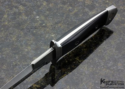 Dietmar Kressler Custom Knife Micarta Integral Asymmetrical Dagger - Image 4