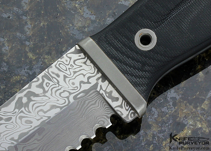 Robert Bayley Custom Knife Damasteel & G-10 S4 Survival Knife with Leather Sheath - Image 2