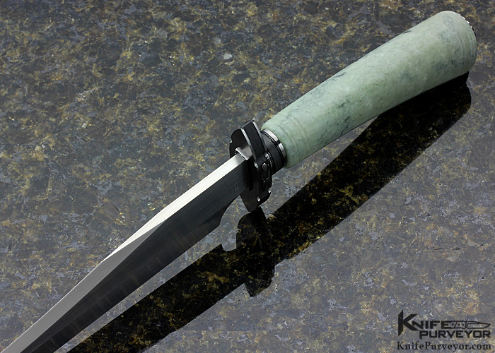 Doug Casteel Custom Knife Carved Jade Bowie - Image 4