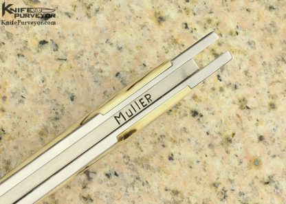 Jody Muller Custom Knife Engraved "Gun Fighter" Sole Authorship Damascus  Linerlock - Image 8