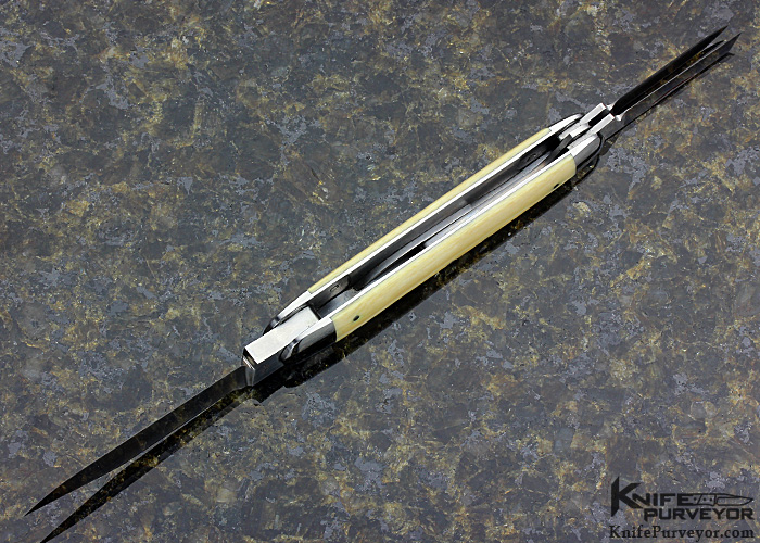 Tony Bose Custom Knife "Goat Horn" Lockback Whittler #4 13385