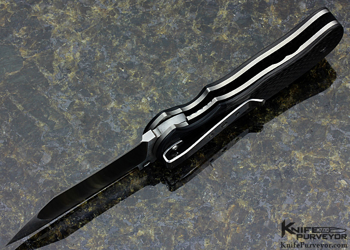 Randy Doucette Custom Knife Watch Dog with Carbon Fiber and G10 Linerlock - Image 3