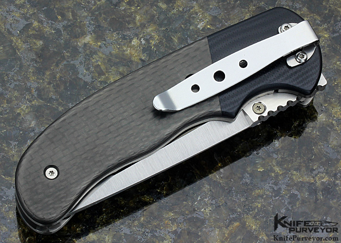Randy Doucette Custom Knife Watch Dog with Carbon Fiber and G10 Linerlock