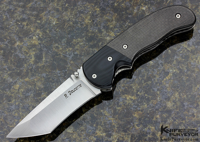 Randy Doucette Custom Knife Watch Dog with Carbon Fiber and G10 Linerlock - Image 4
