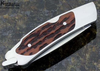 Dick Hodgson Custom Knife Jigged Bone Interframe Lockback - Image 4