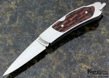 Dick Hodgson Custom Knife Jigged Bone Interframe Lockback
