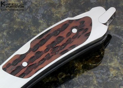 Dick Hodgson Custom Knife Jigged Bone Interframe Lockback - Image 3