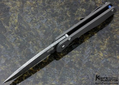 Juergen Schanz Custom Knife Bead Blasted Titanium DDPH 1 Frame Lock - Image 5