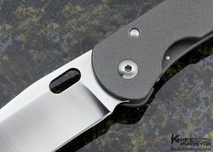 Juergen Schanz Custom Knife Drop Point Pocket Knife 2 Frame Lock - Image 2