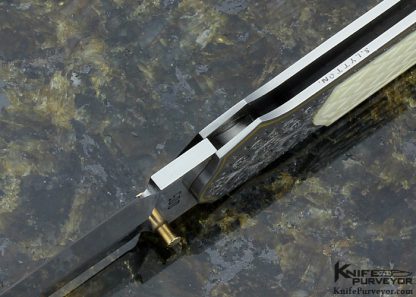 Robert Sidelinger Custom Knife Engraved by Simon Lytton with Interframe Lockback Dagger - Image 8
