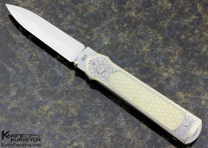 Robert Sidelinger Custom Knife Engraved by Simon Lytton with Interframe Lockback Dagger - Image 4