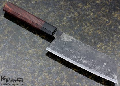 Takeda Shosui Custom Knife  "Banno Bunka-Bocho" Kitchen Knife with Octagon Wood Handle - Image 3