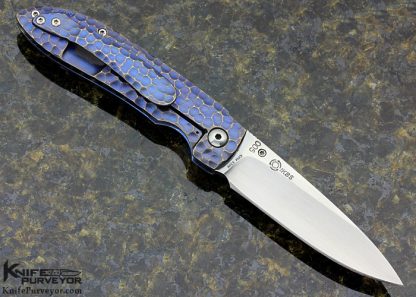 Korth Custom Knife Coyote Carved Titanium Frame Lock - Image 5