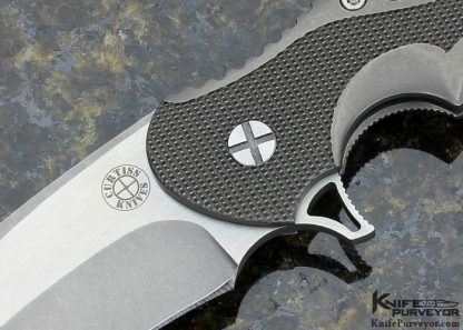 Dave Curtiss Custom Knife BMF with Machined Titanium Frame Lock - Image 2