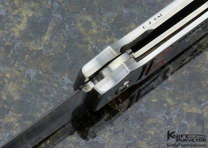 Keith Ouye Custom Knife Engraved by C.J. Cai "Torii" Linerlock - Image 10