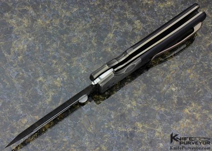 6 June 2014 Robert Terzuola Custom Knife ATCF Zirconium Bolsters Backspacer Ebony Wood Scales - Image 5