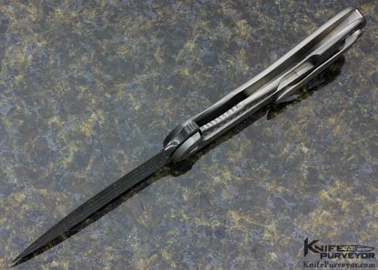 Gerry McGinnis Custom Knife TKI 2014 Apex with Chad Nichols Iguana Damascus Frame Lock - Image 5