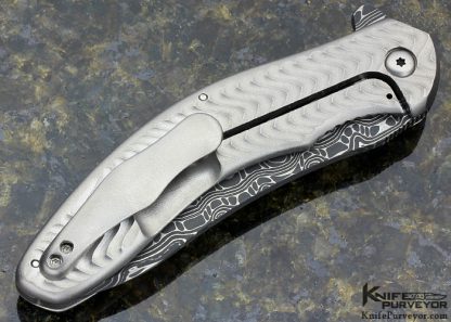 Gerry McGinnis Custom Knife TKI 2014 Apex with Chad Nichols Iguana Damascus Frame Lock - Image 3
